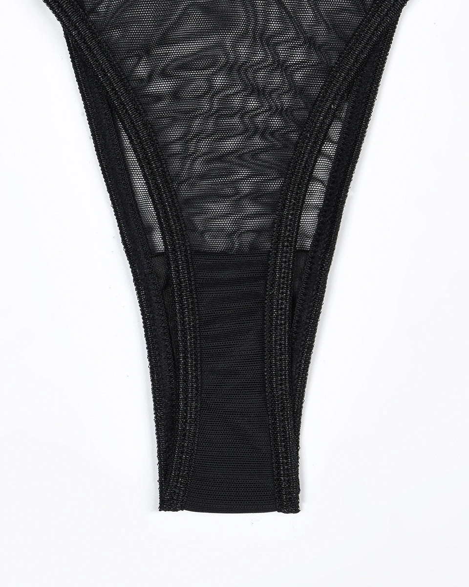 2 Packs Sheer Mesh Bra and Thong Set