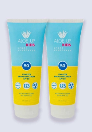 Aloe Up Sport Kids Sun Lotion SPF 50 180ml - 2 Pack Saver