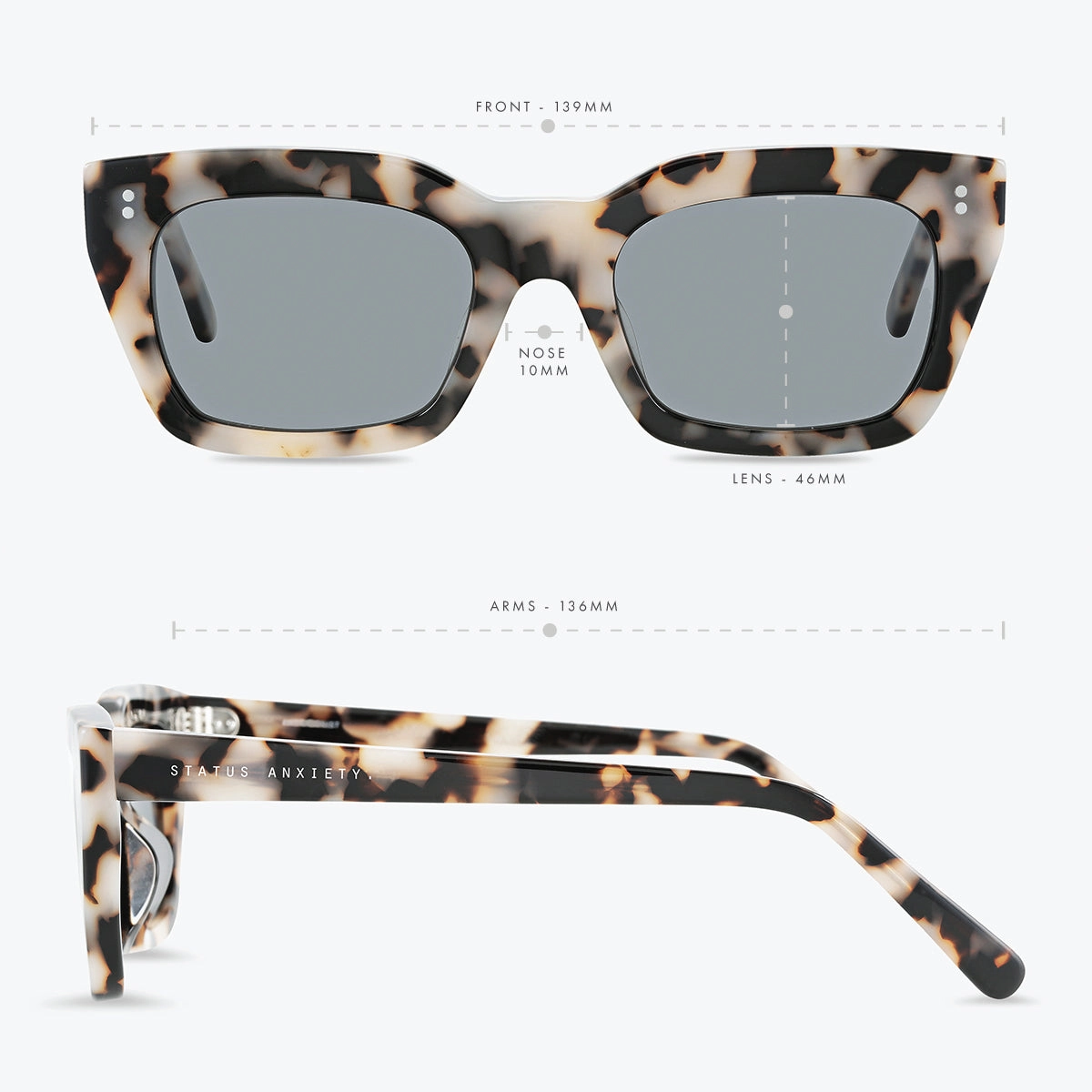 Antagonist Sunglasses - White Tort