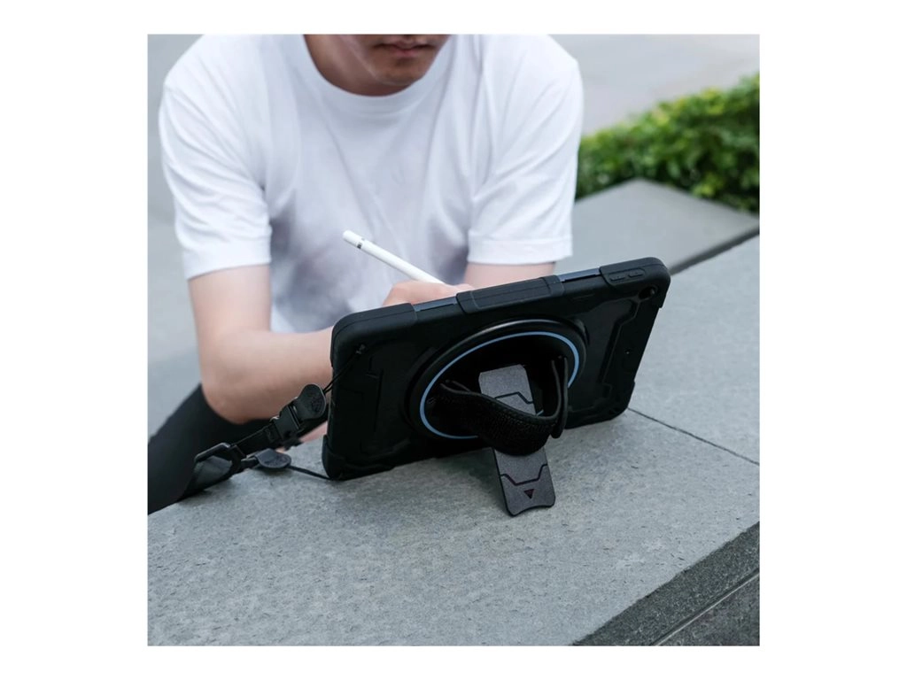 Armor-X - Back cover for tablet - rugged - 3 layers, shockproof, with hand strap and kick-stand - polycarbonate, silicone - for NBN-IPAD-M6