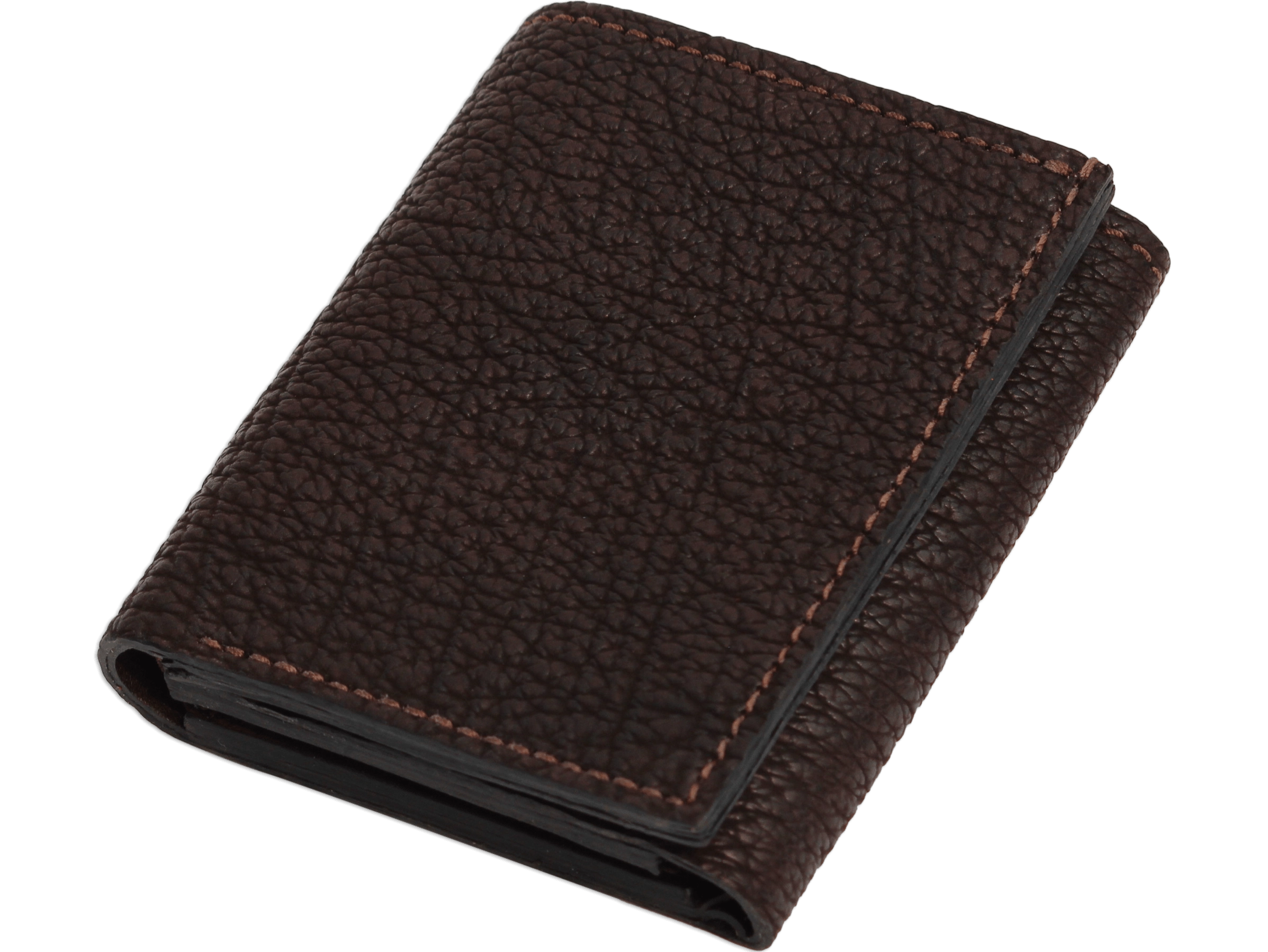 Brown Shark Luxury Designer Exotic Trifold Wallet With ID Window