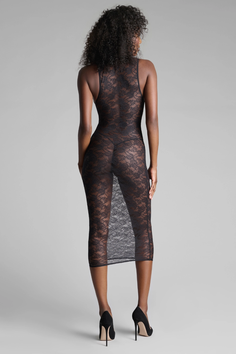 Flashback Lace Sleeveless Midi Dress