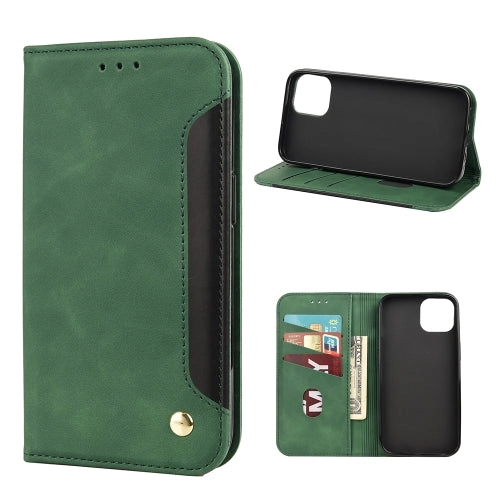 For iPhone 11 Skin Feel Splicing Leather Phone Case
