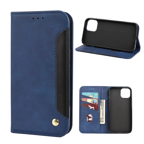 For iPhone 11 Skin Feel Splicing Leather Phone Case