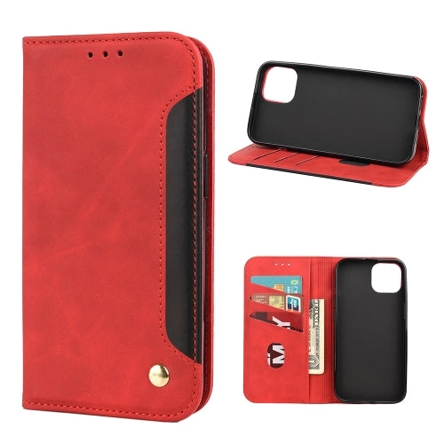 For iPhone 11 Skin Feel Splicing Leather Phone Case