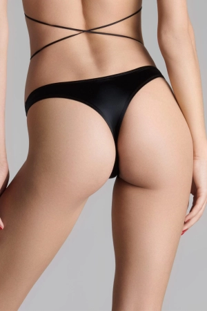 French Kiss High Cut Tanga Black