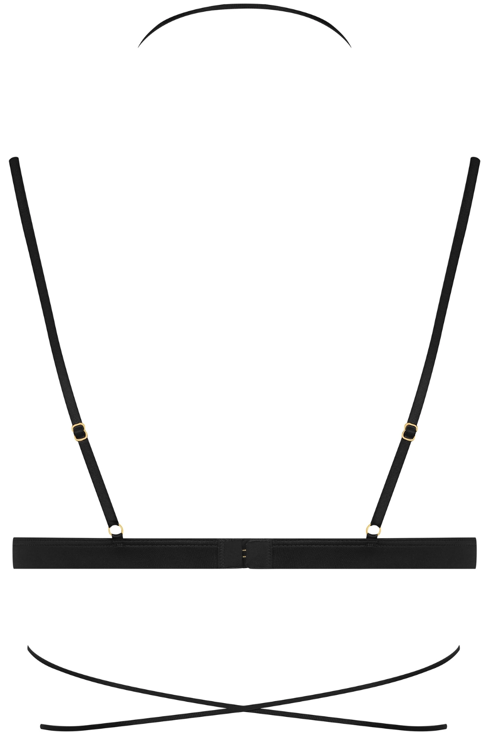 French Kiss Triangle Bra Black