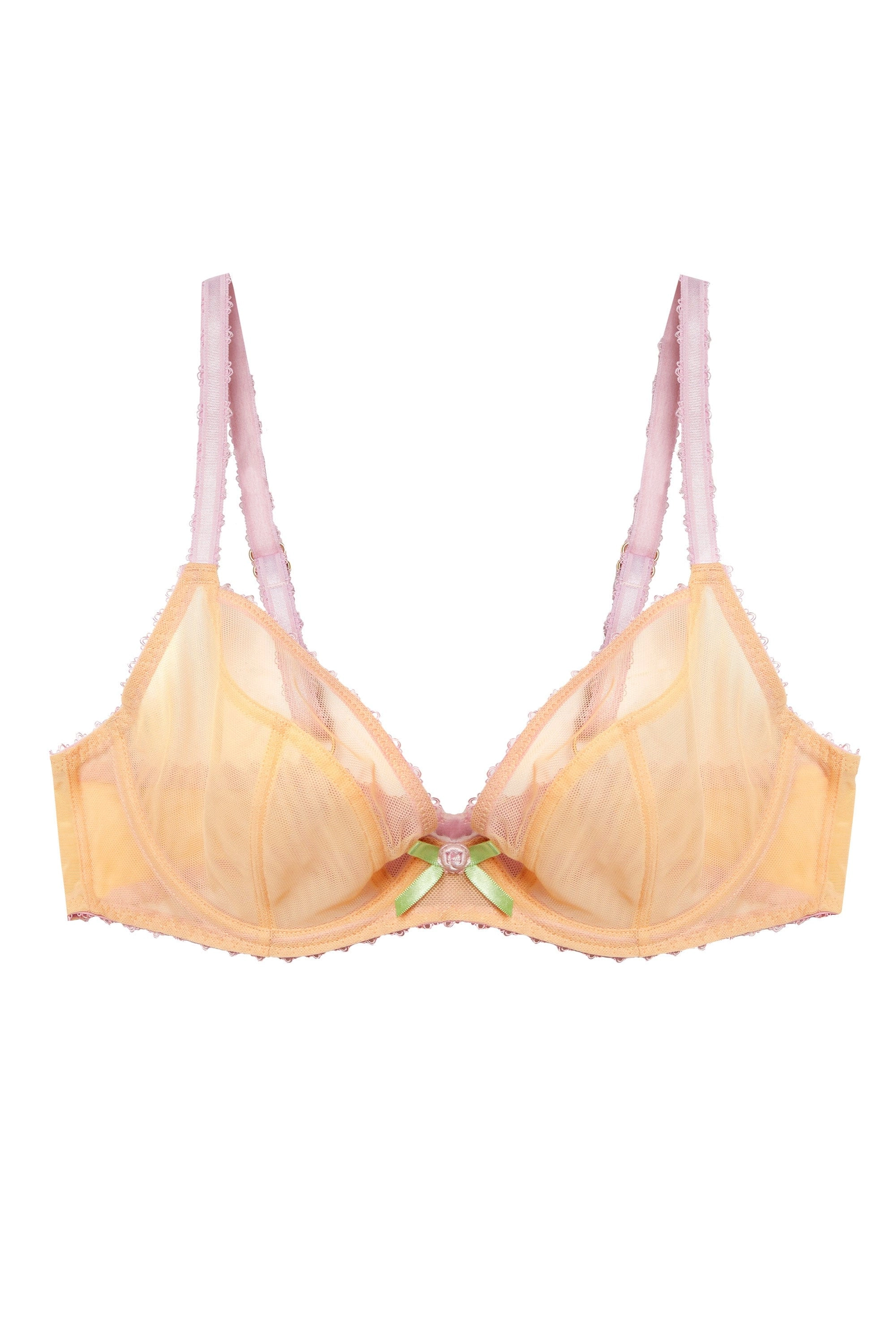 Grace Orange Supportive Plunge Net Bra