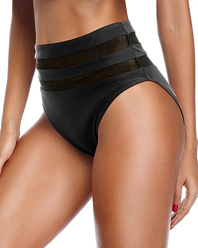 High Waist High Cut Tummy Control Bikini Bottom