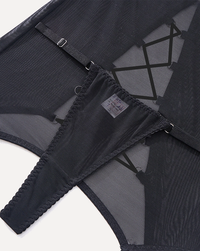 Hollow Out Tops and Skirt Sets with Gloves