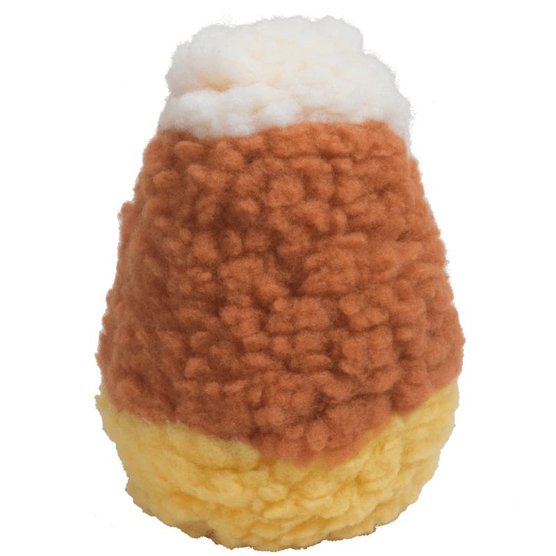 HuggleHounds Fleece Candy Corn Plush Toy for Dogs