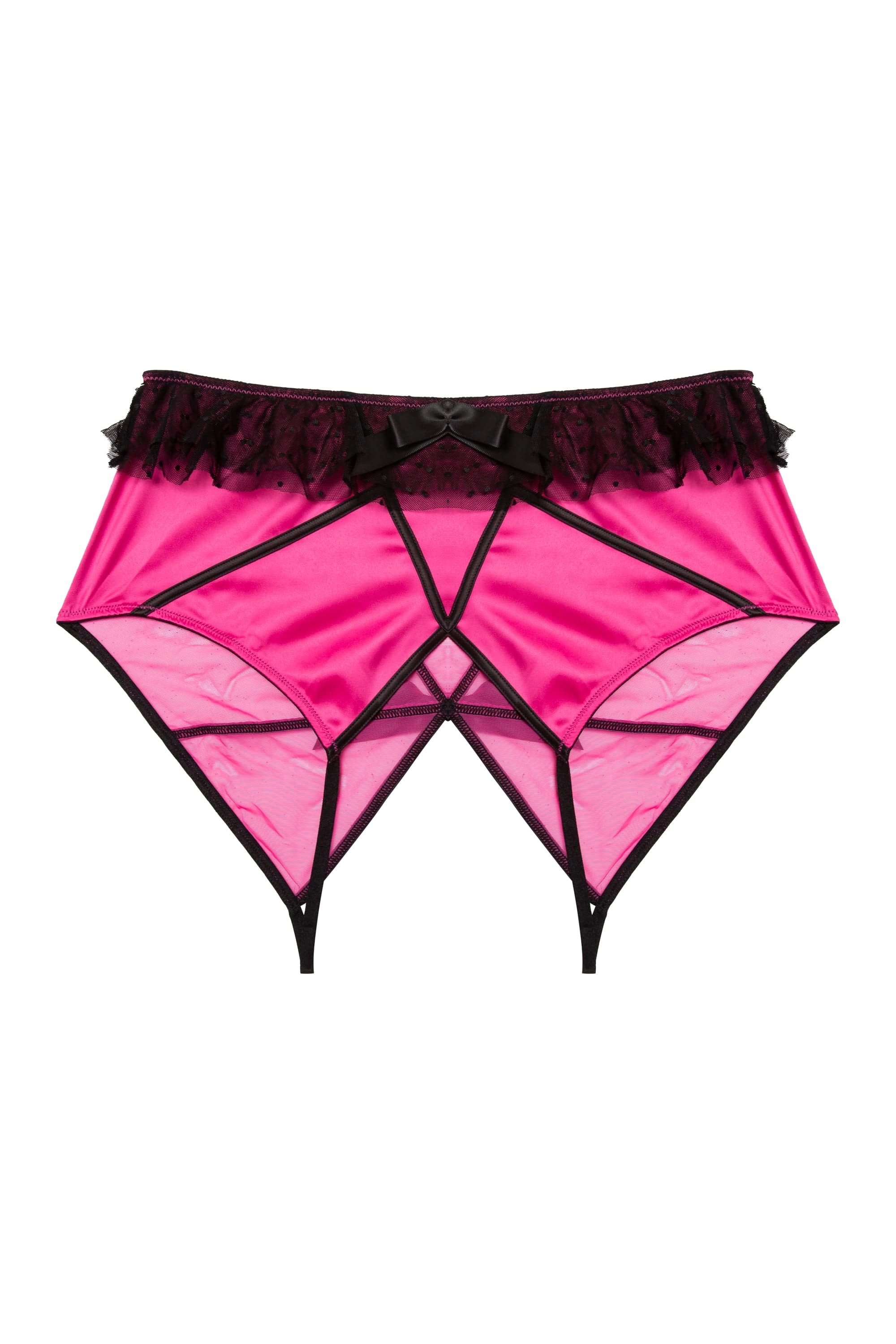 Inga Pink Ruffle Crotchless Brief