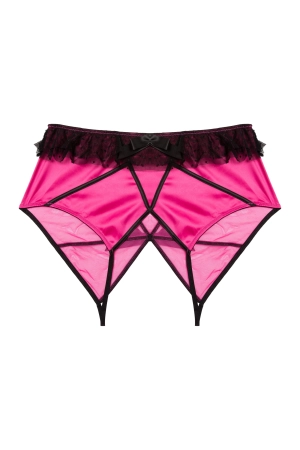 Inga Pink Ruffle Crotchless Brief