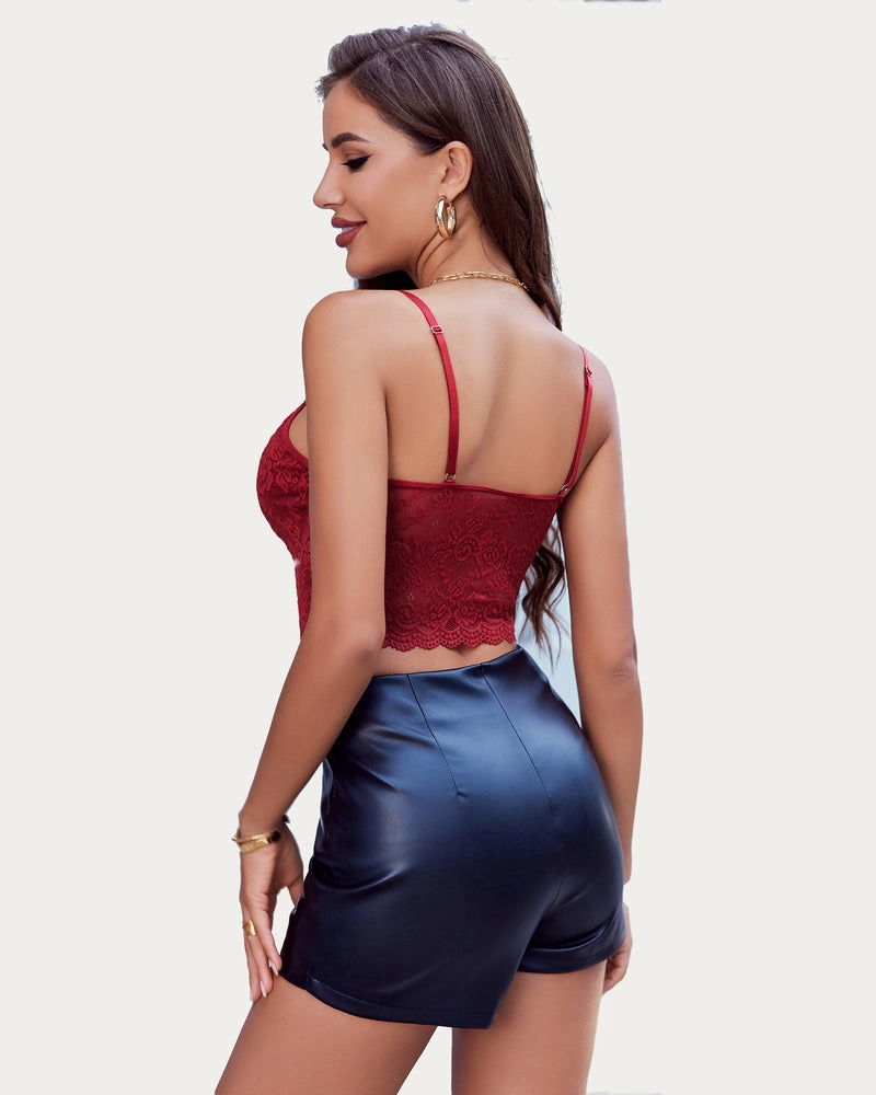 Lace V Neck Bralette Top (DE Only)