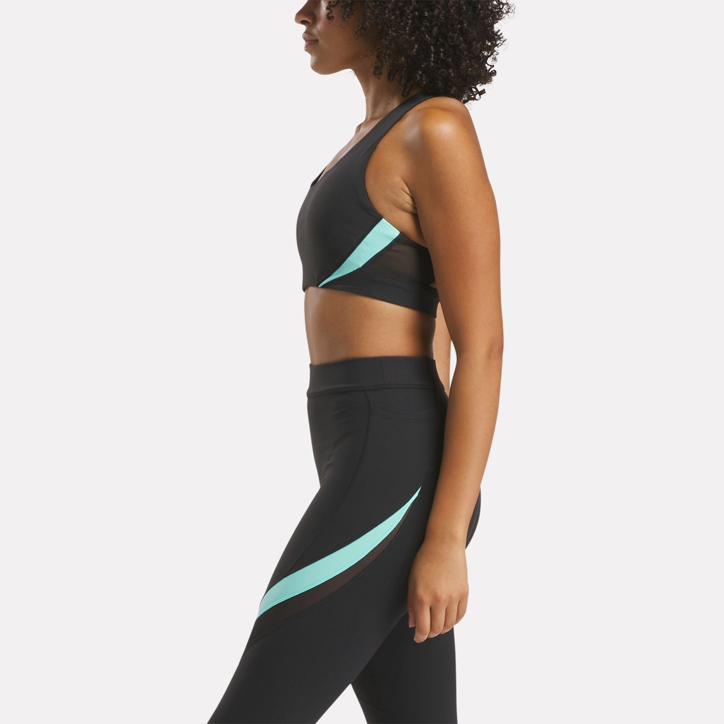 Lux Racer Bra - Cb Black/Aqua