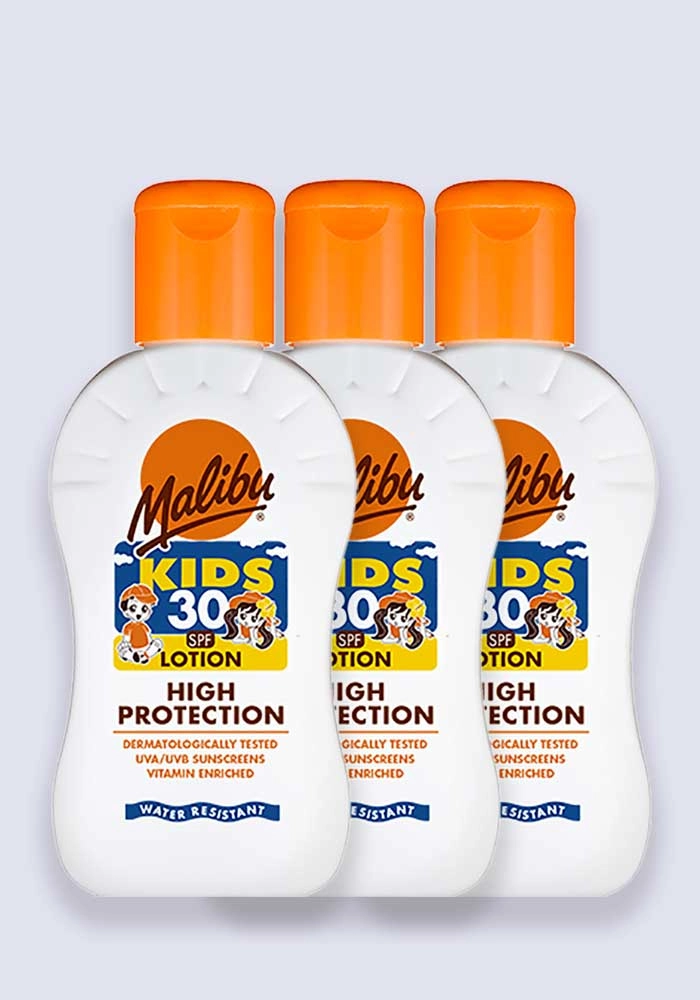 Malibu Kids Sun Lotion SPF 30 100ml - 3 Pack