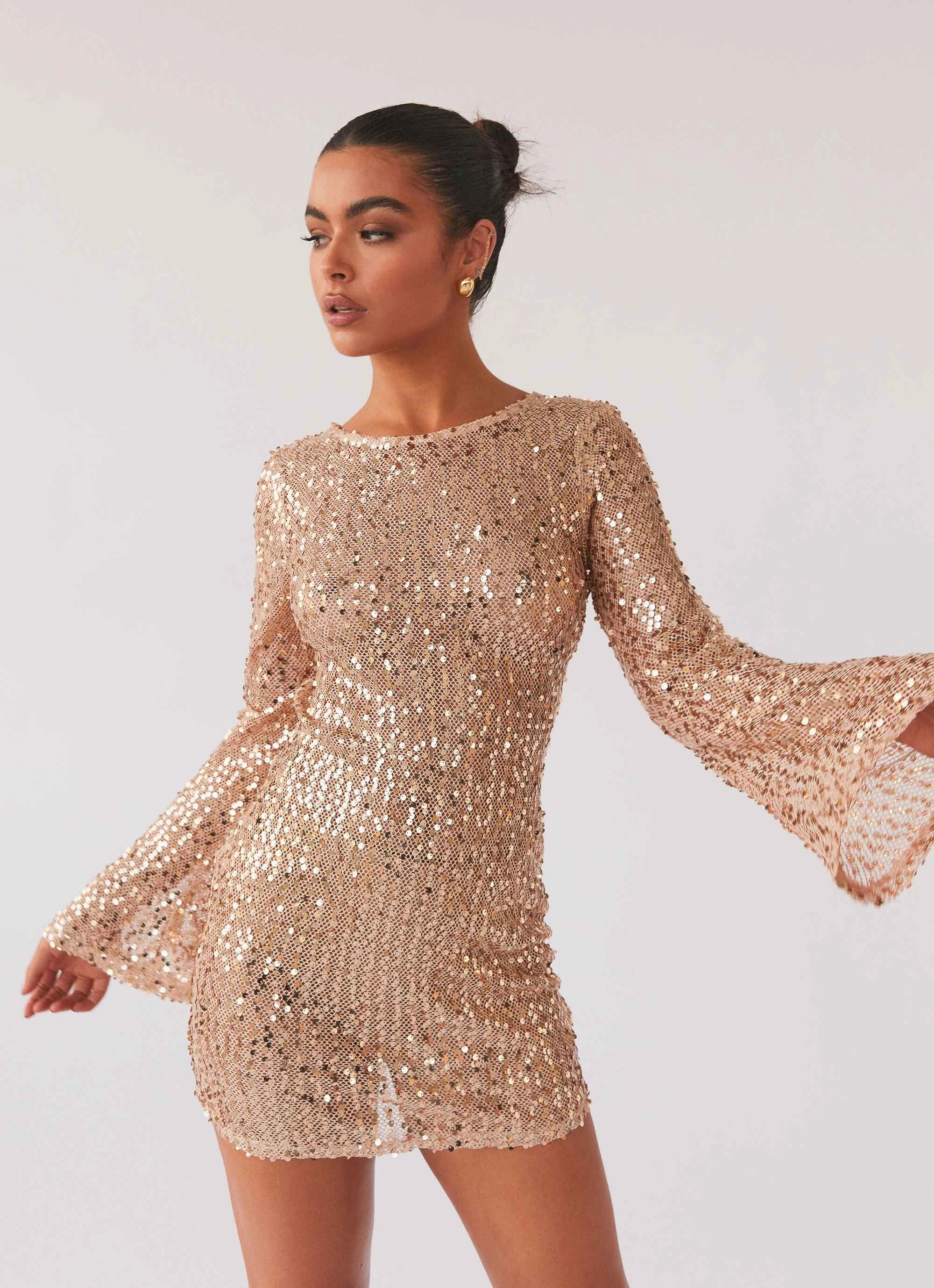 Mesmerize Mini Dress - Glisten