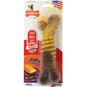 Nylabone Flavor Frenzy Power Chew Dog Toy Philly Cheesesteak X-Large 50  lbs.