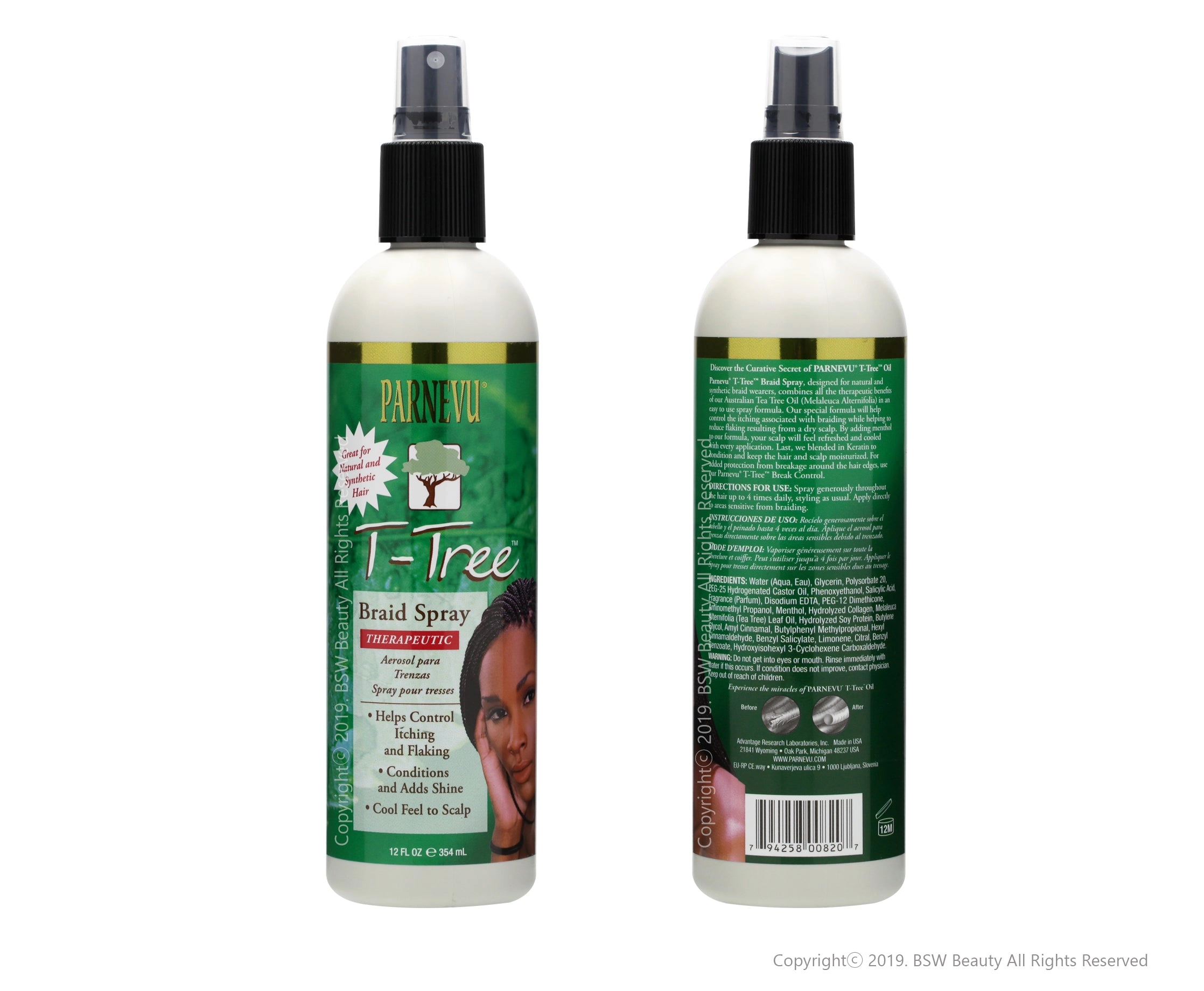 PARNEVU T-TREE BRAID SPRAY 12oz