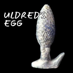 Premade Small Uldred's Egg - Blend Metallic Silver, Kreature Blue, Shimmer Gold - Classic Firmness