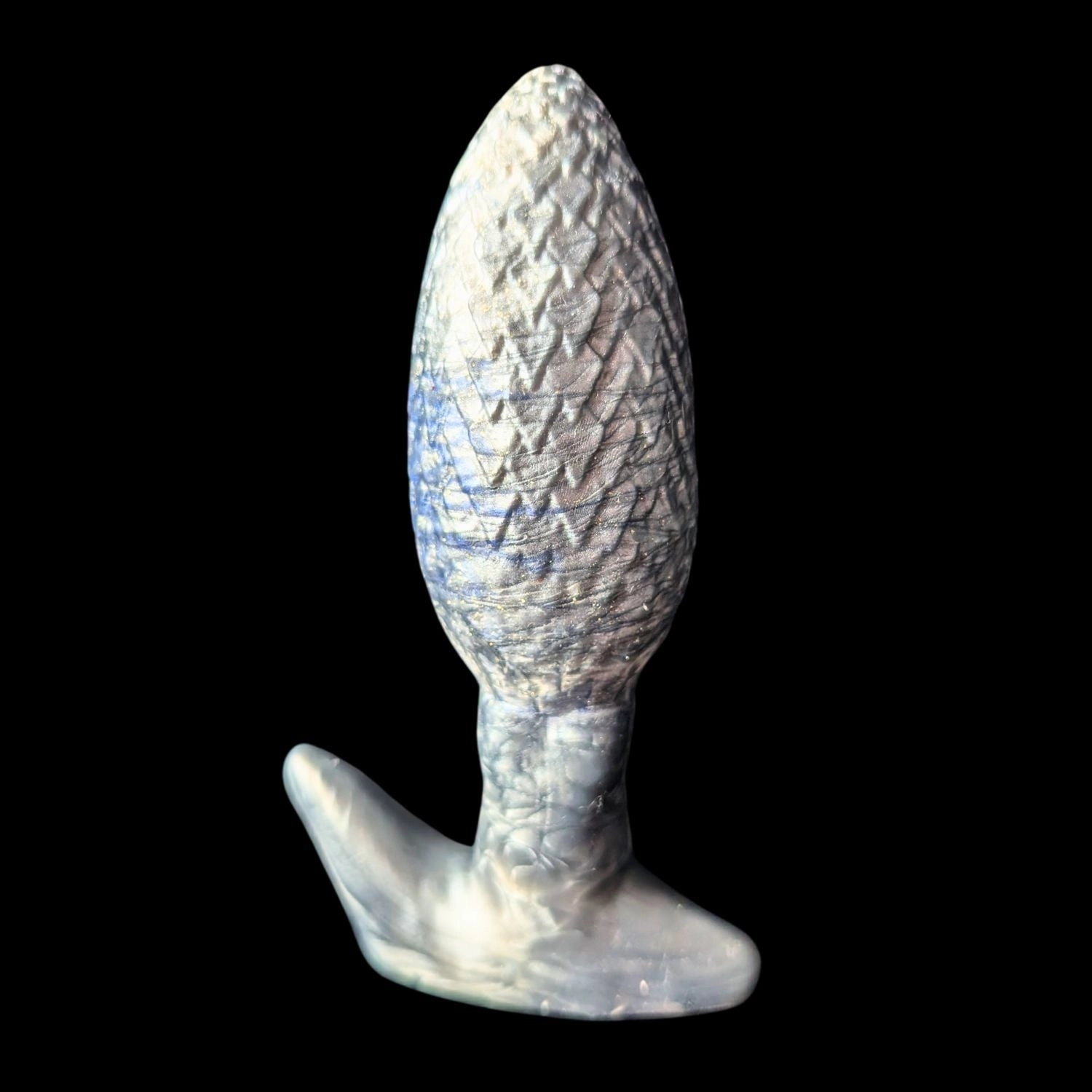 Premade Small Uldred's Egg - Blend Metallic Silver, Kreature Blue, Shimmer Gold - Classic Firmness