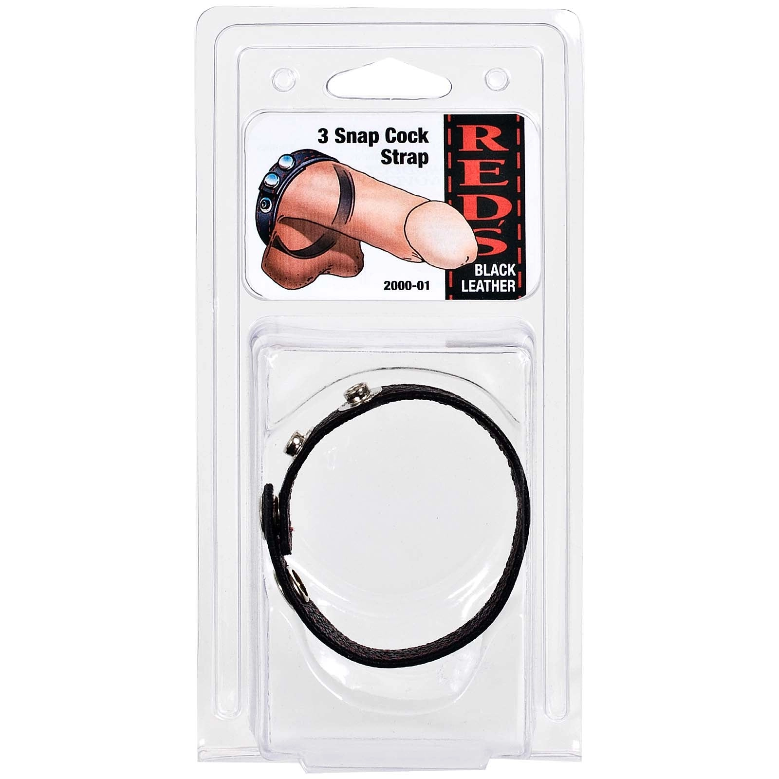 Reds Leather Cock & Ball Straps 3 Snap
