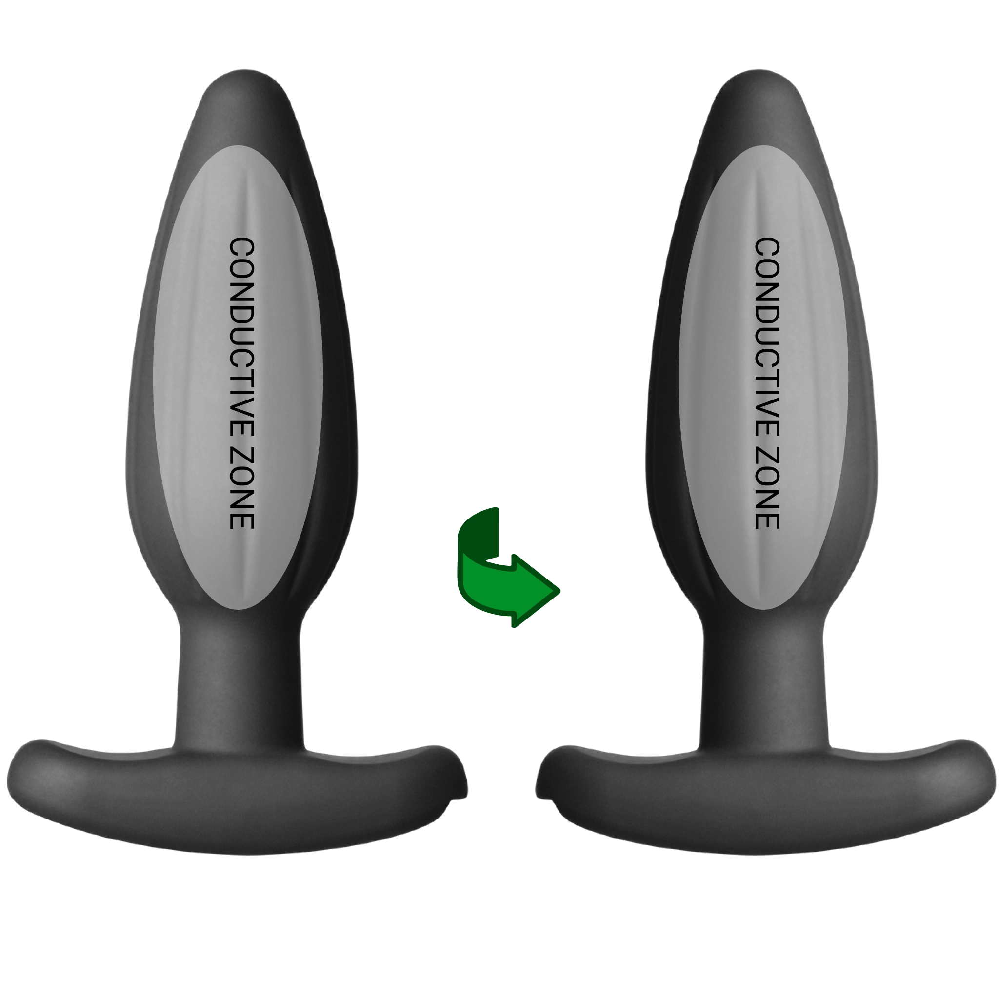Silicone Noir Rocker Butt Plug - Medium