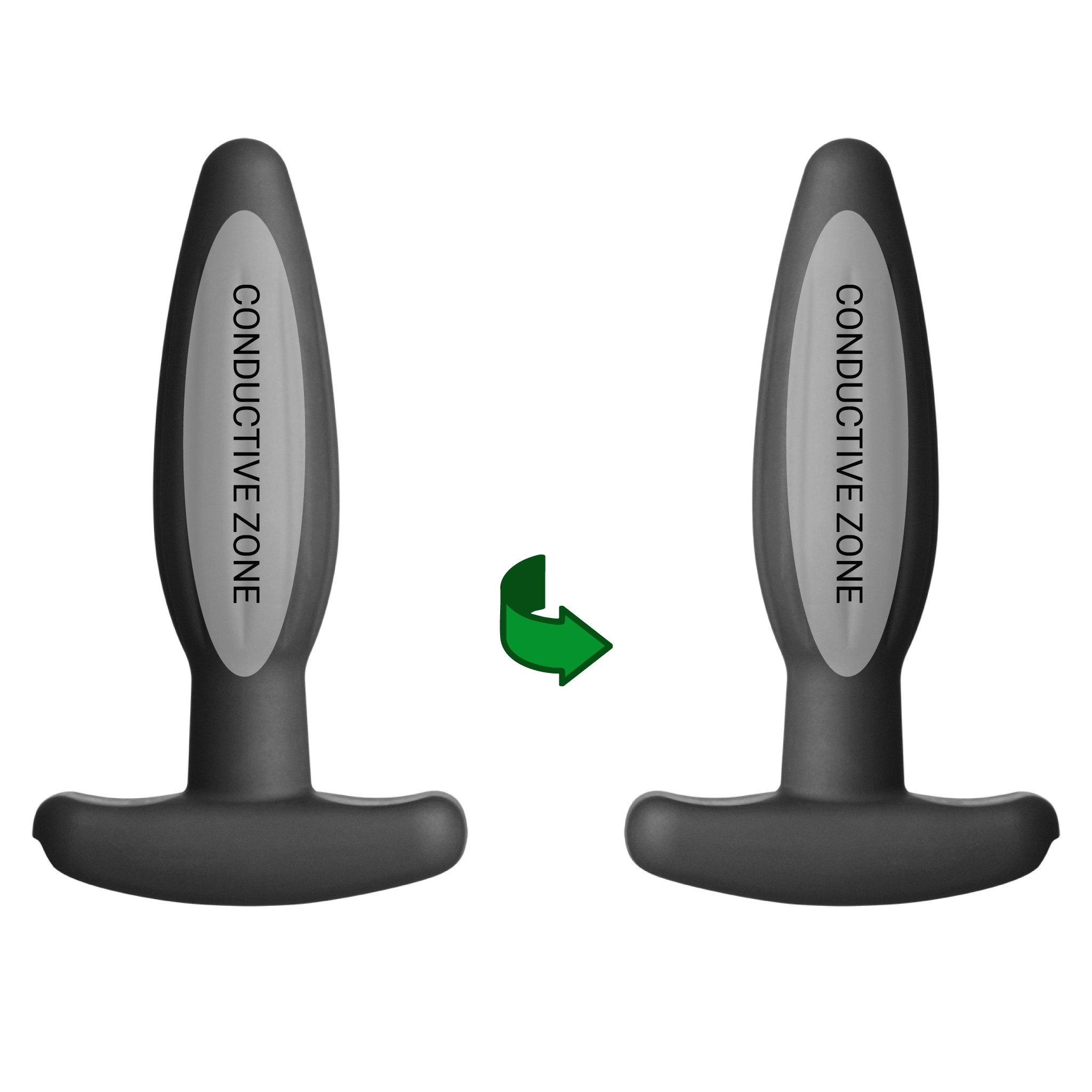 Silicone Noir Rocker Butt Plug - Small
