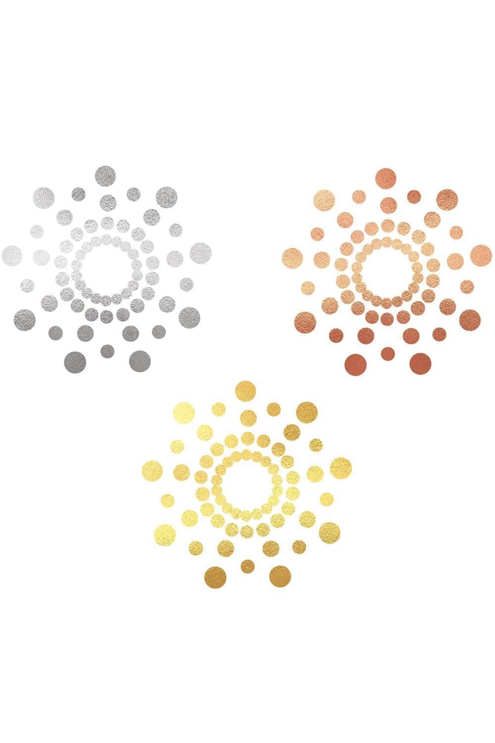 Six Mimi Metallic Skin Decorations