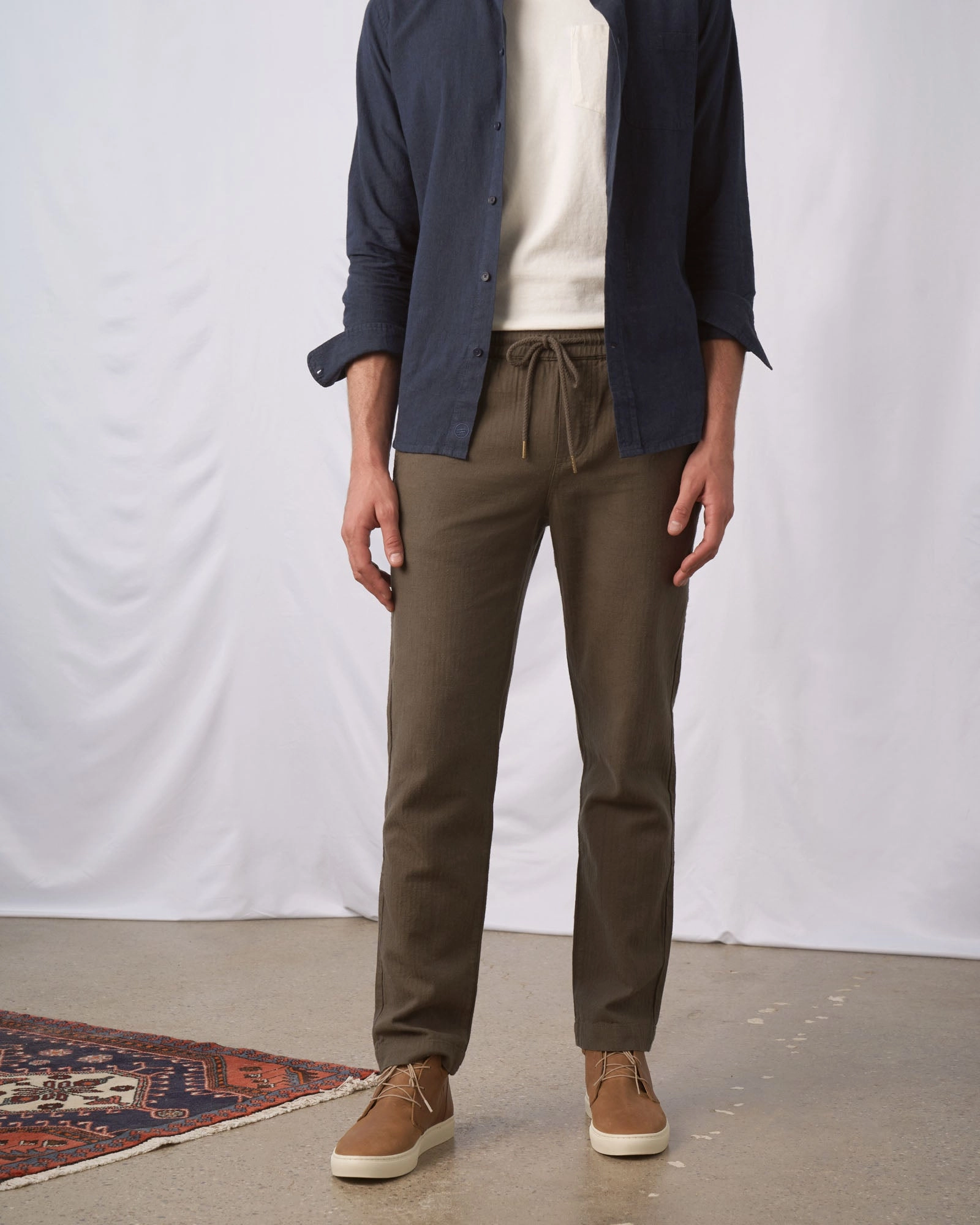 SoftHemp™ Herringbone Pull-On Chino