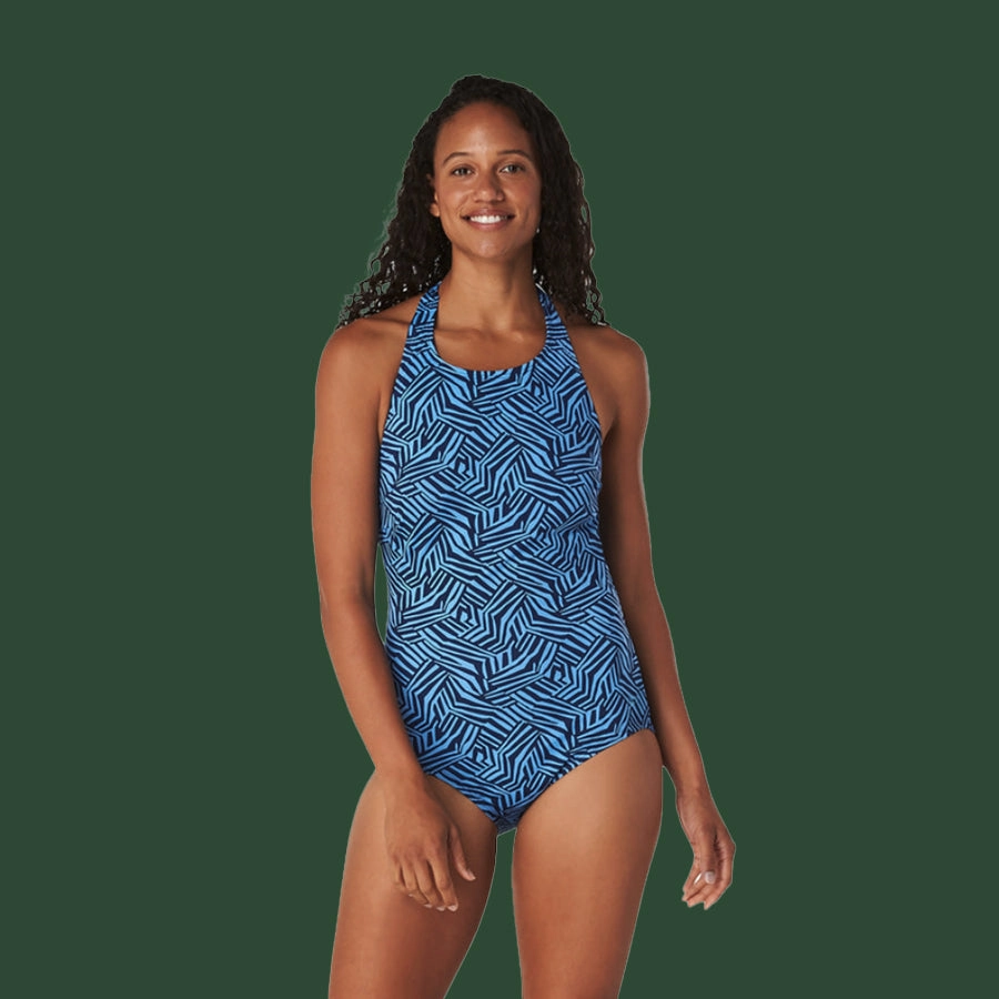 Speedo Print High Neck 1pc