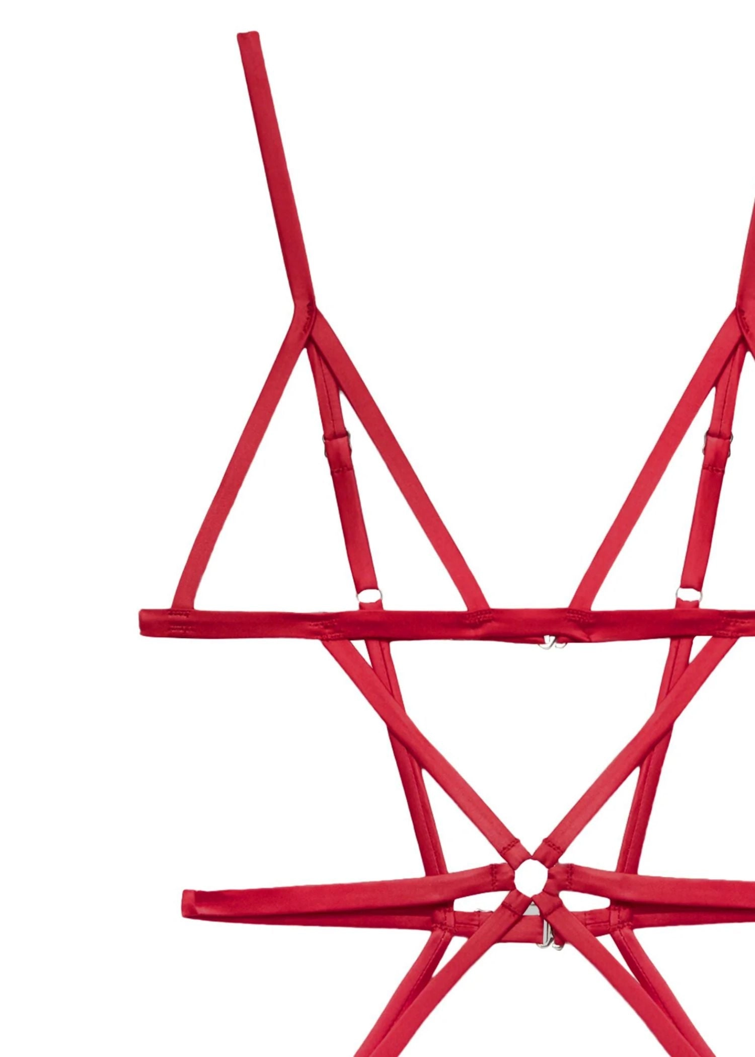 Strappy Bondage Bodysuit (Rouge)