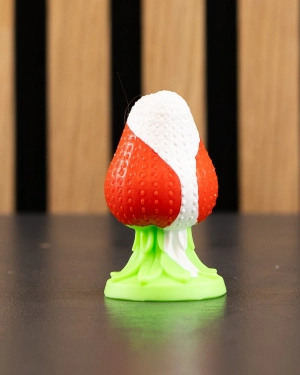 Strawberry Plug -  Extra Small, Super Super Soft Shaft/Firm Base - FLOP - Delamination of drip