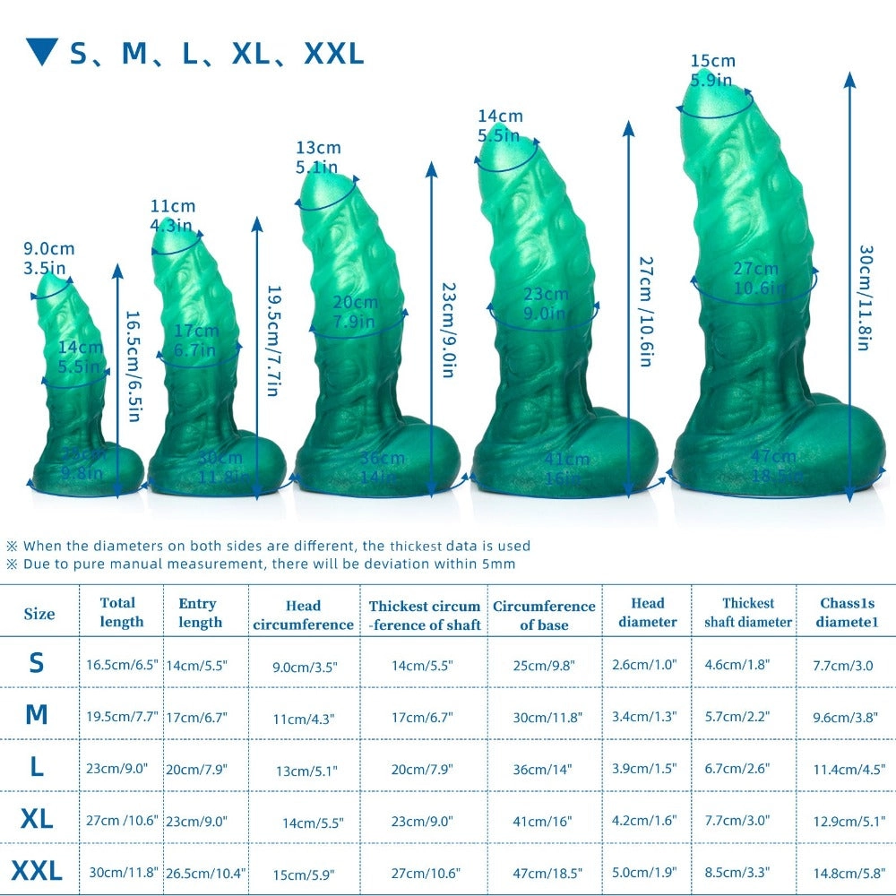 SWISOK Skull Satan - Fantasy Dildo - Monster Dildo - Alien Cock Dildo - 5 Sizes