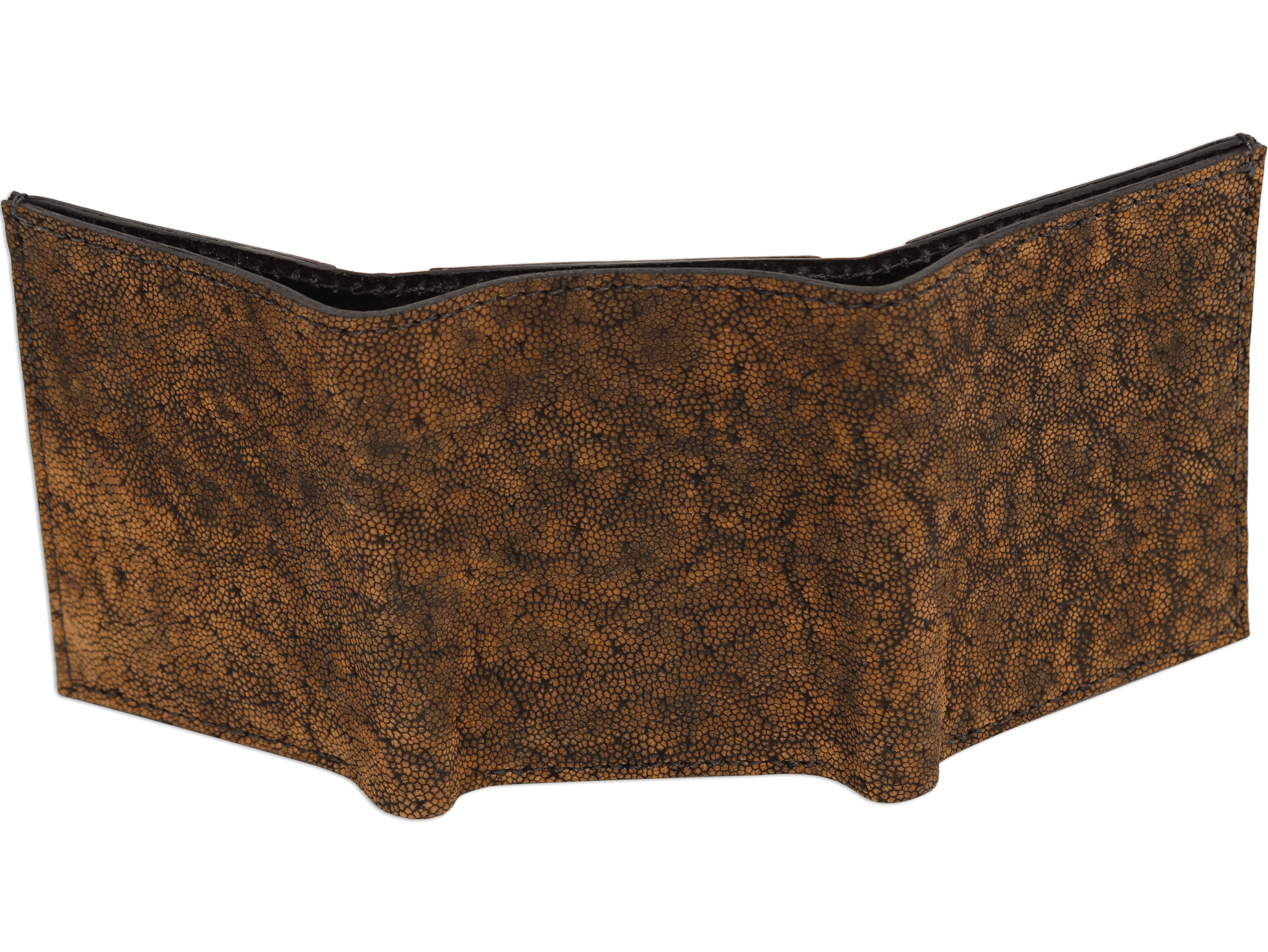 Tree Bark Elephant Luxury Designer Exotic Trifold Wallet With ID Window